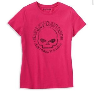 Harley-Davidson Women's Willie G Skull Short Sleeve Graphic Tee